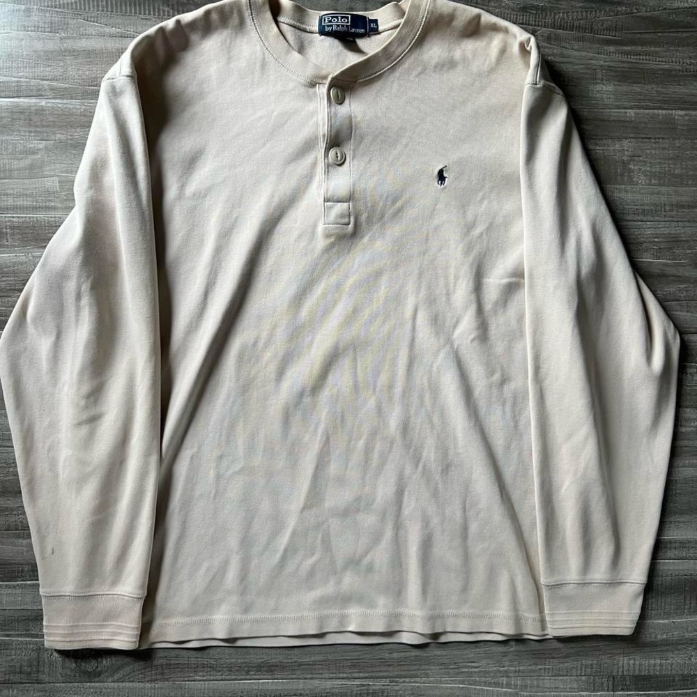 Polo Ralph Lauren Sweater Mens XL
Beige Long Sleeve Pullover